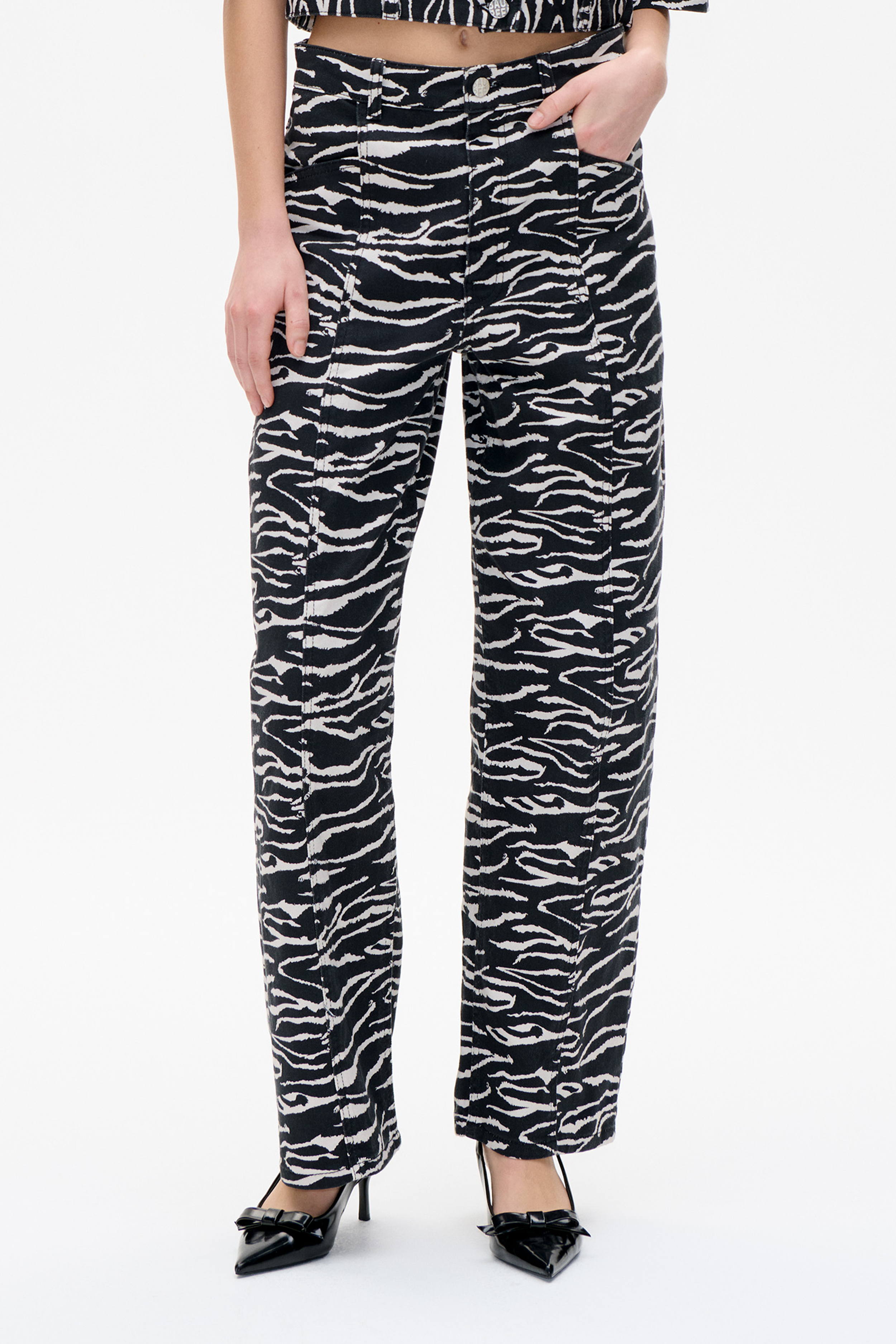 NARA PANTS | Black Whisper Zebra