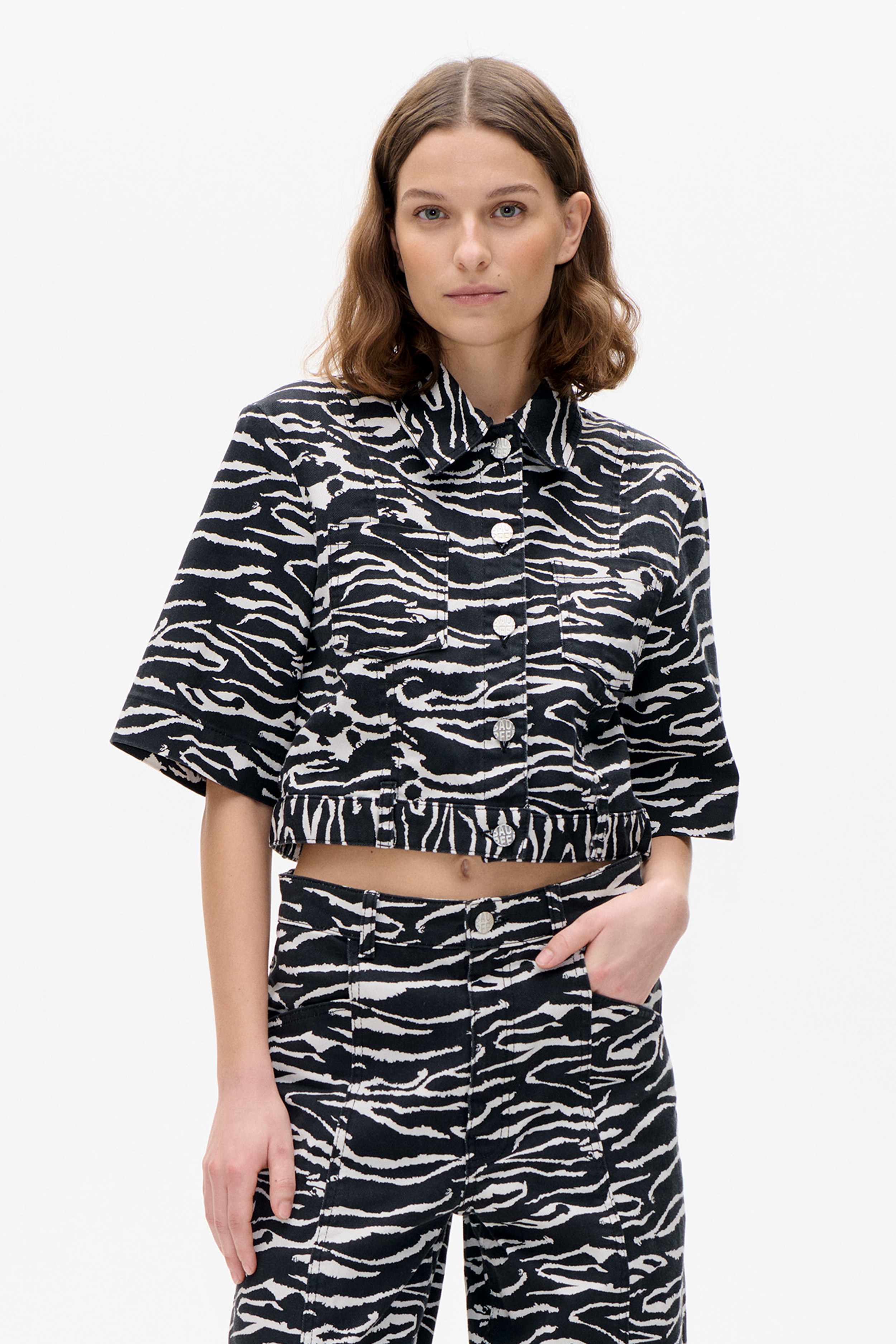 MAJSA SHIRT | Black Whisper Zebra