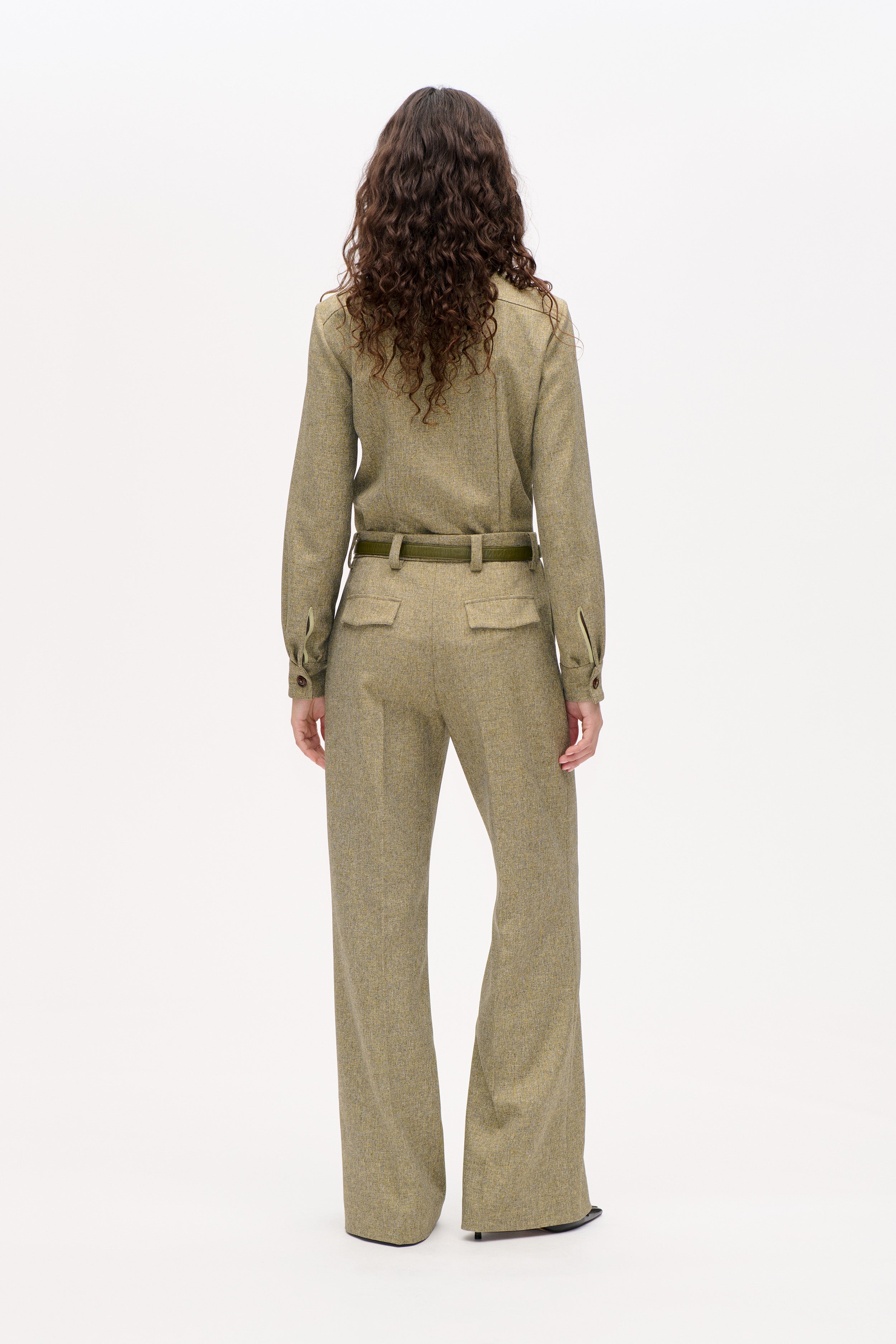 NILE TROUSERS | Straw Yellow Tweed