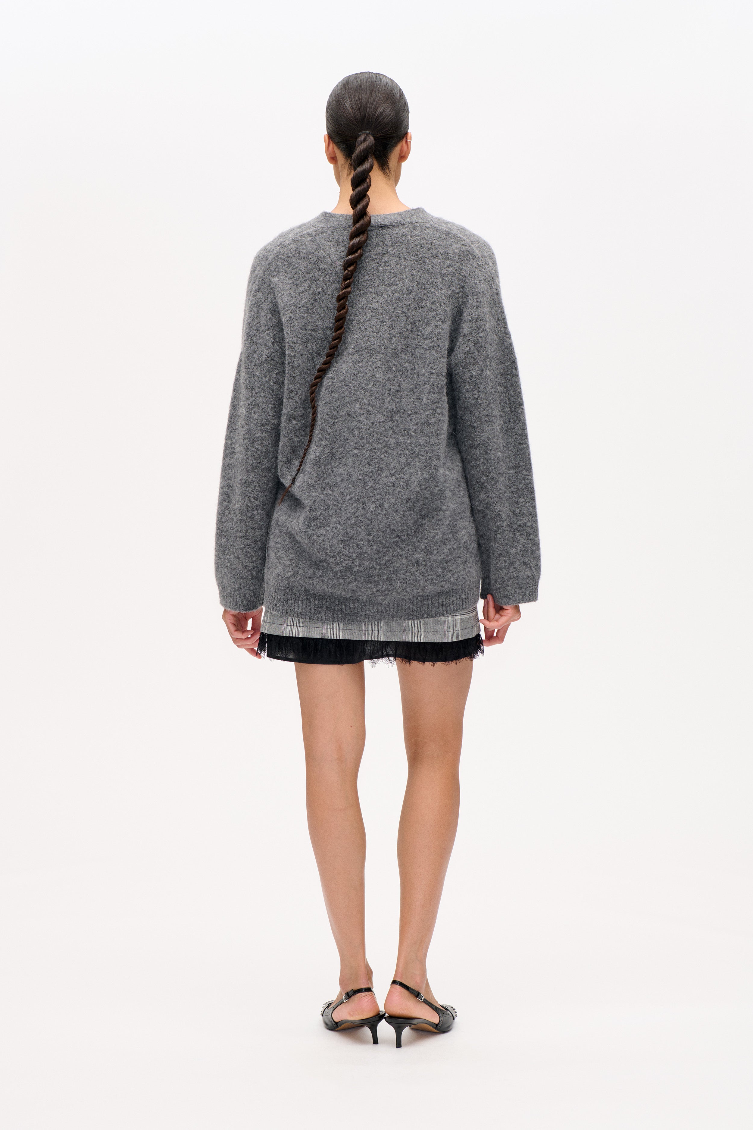 CISSI CARDIGAN | Thunder Grey Pearls