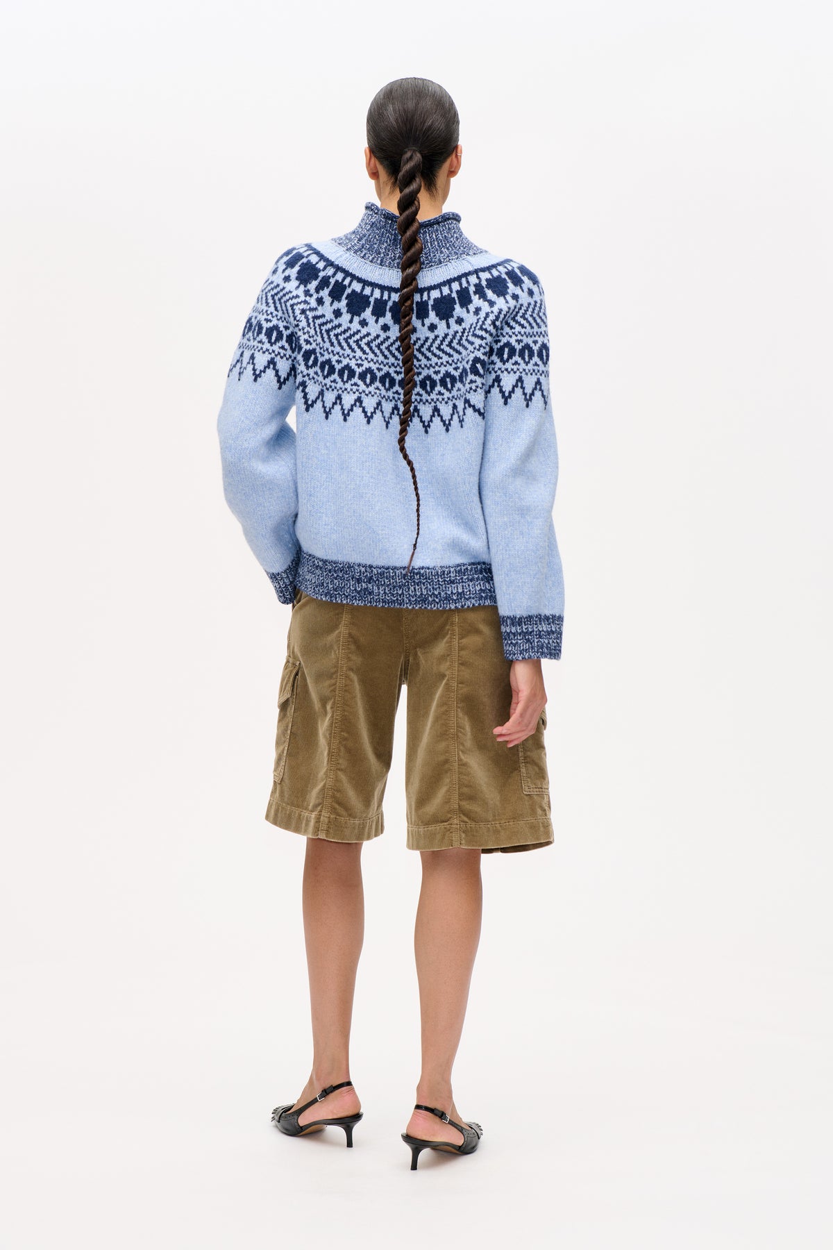 CIANA SWEATER | Blå Fair Isle