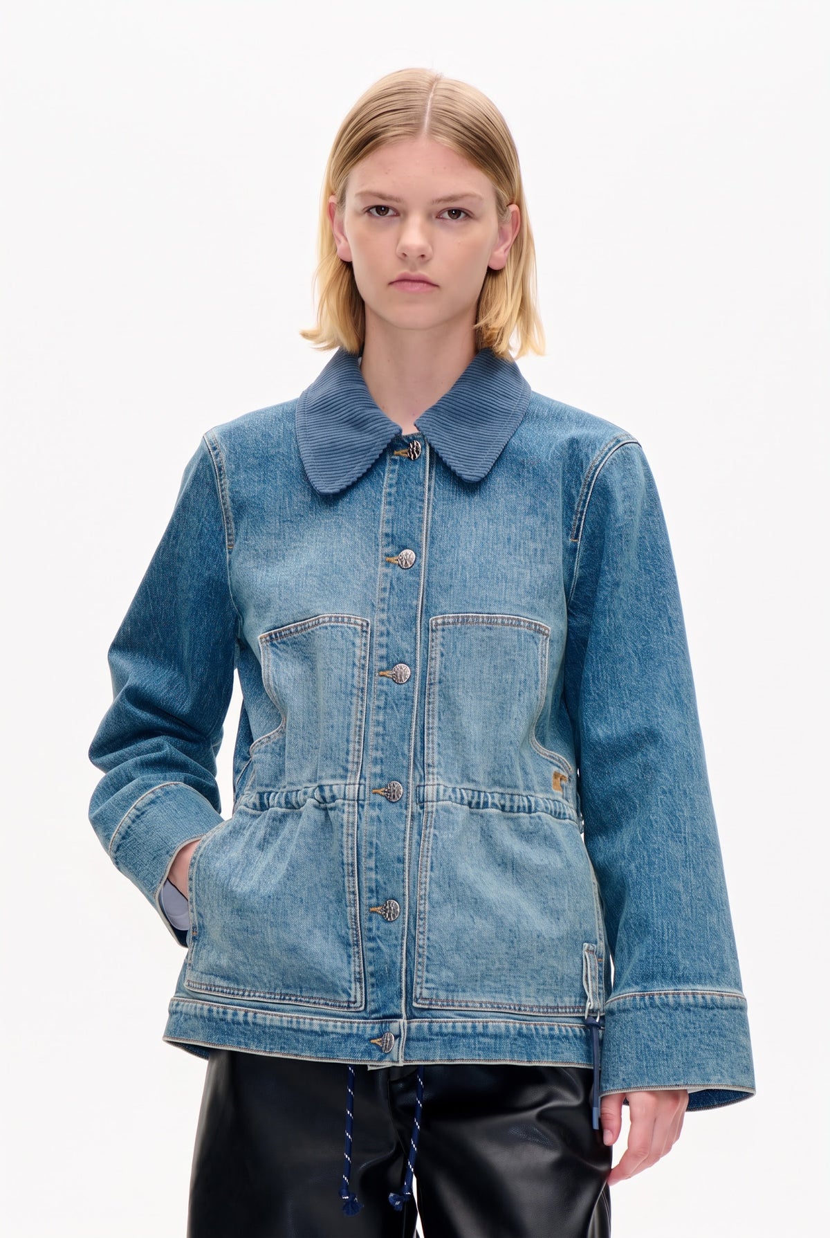 BENILDA JAKKE | Blå Vasket Denim