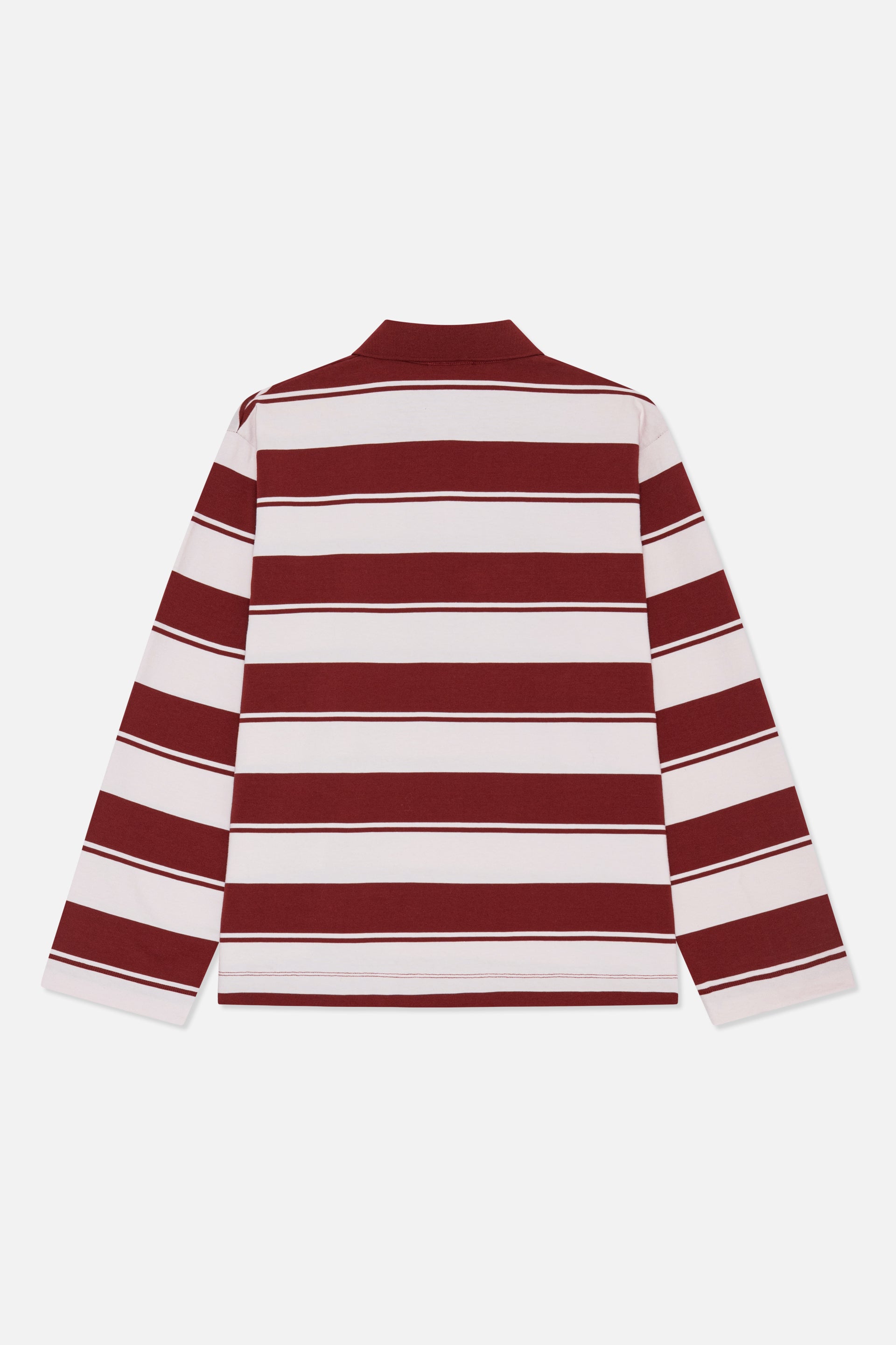 JEANNE TOP | Pink Red Polo Stripe