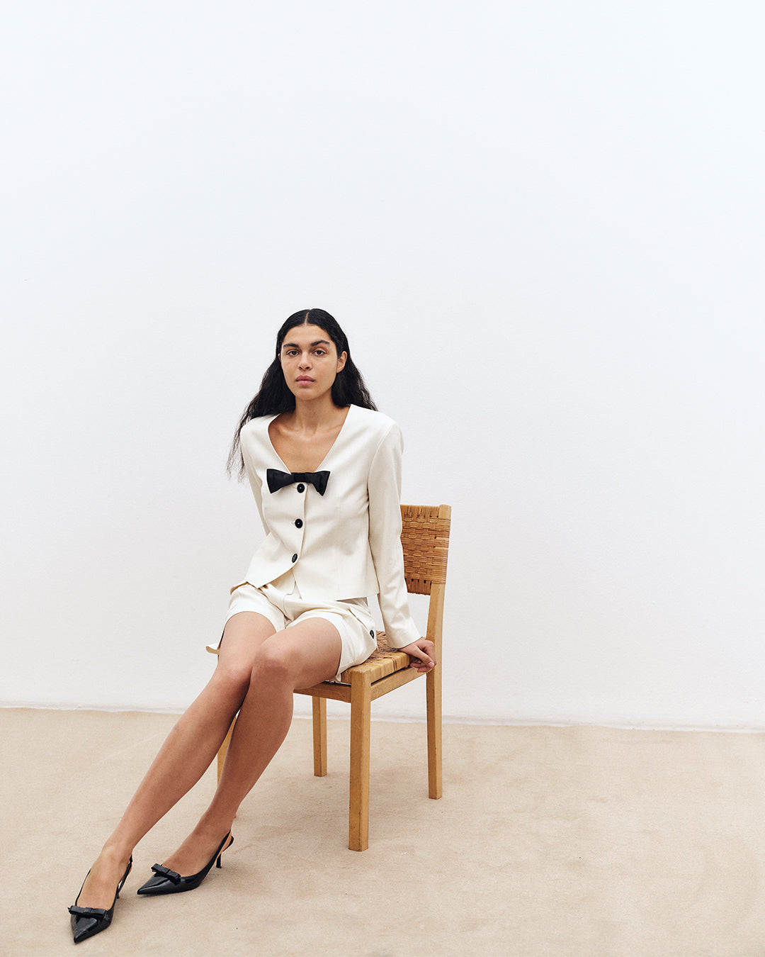 NIMRA SHORTS | Pearled Ivory