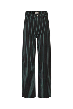 NINI JEANS | Black Pinstripe Denim