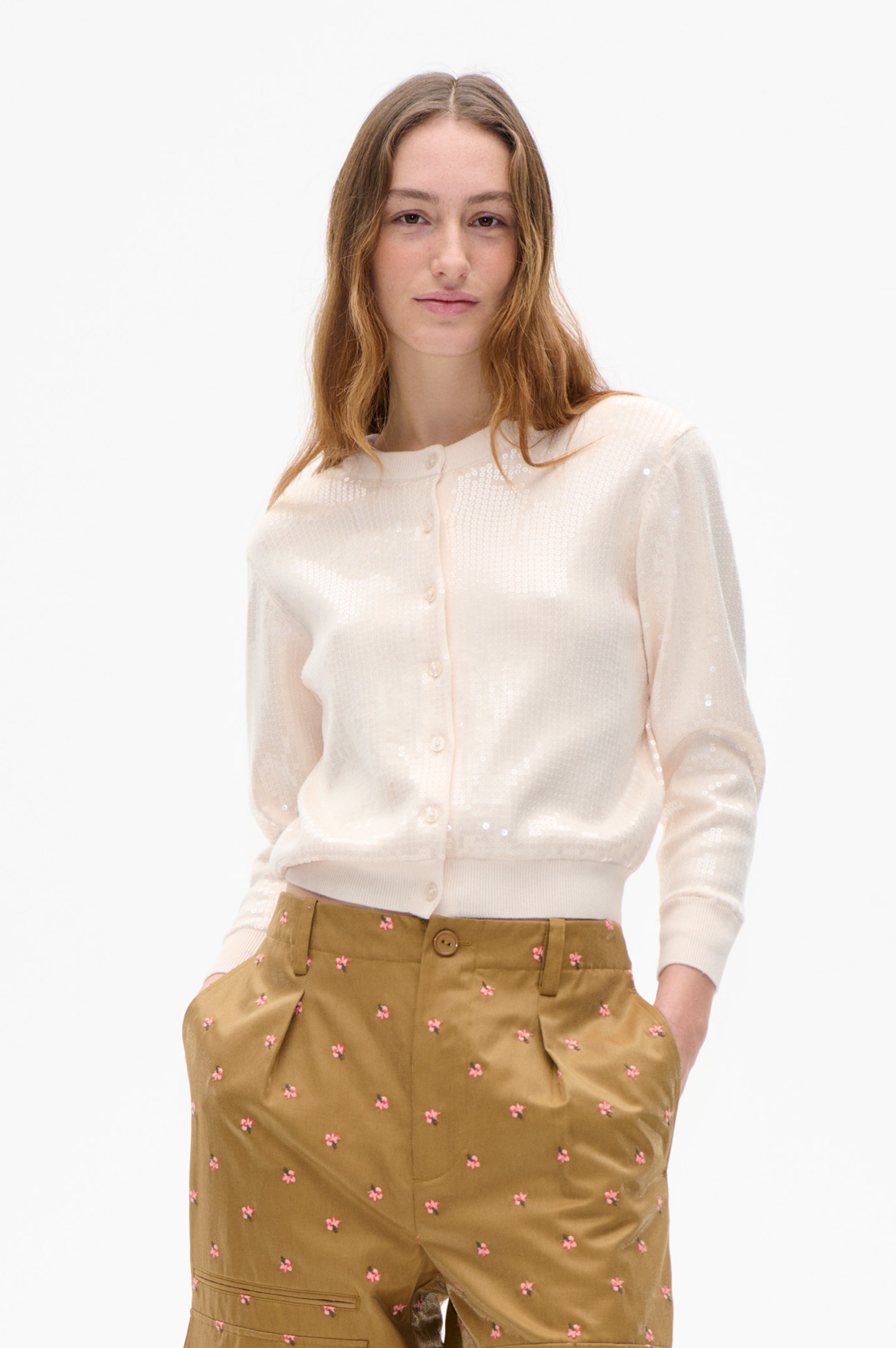 CAYLEE cardigan | pastelfarvet pergament creme