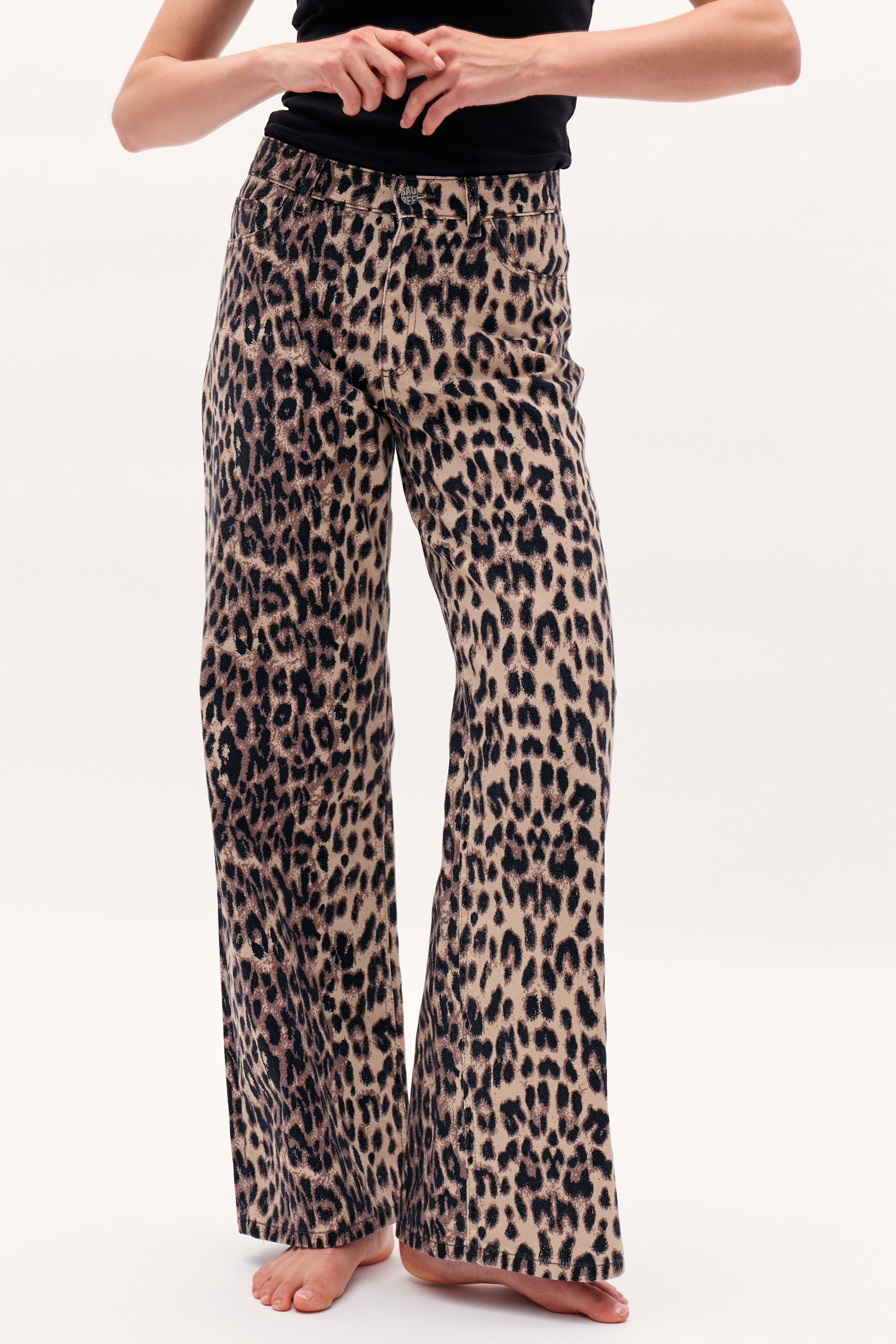 NICETTE JEANS | Brown Baum Leopard