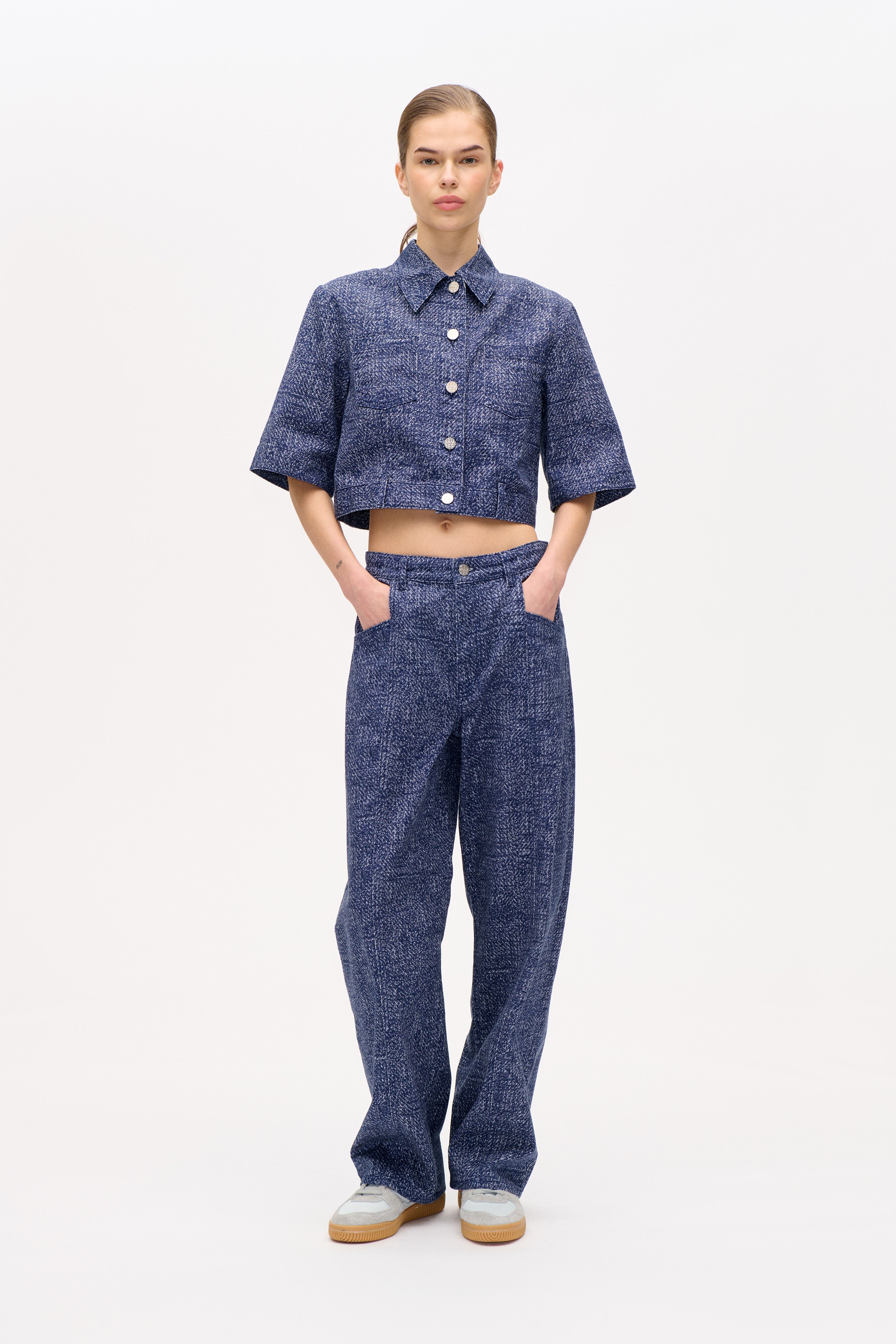 NARA JEANS | Printed Chunky Twill