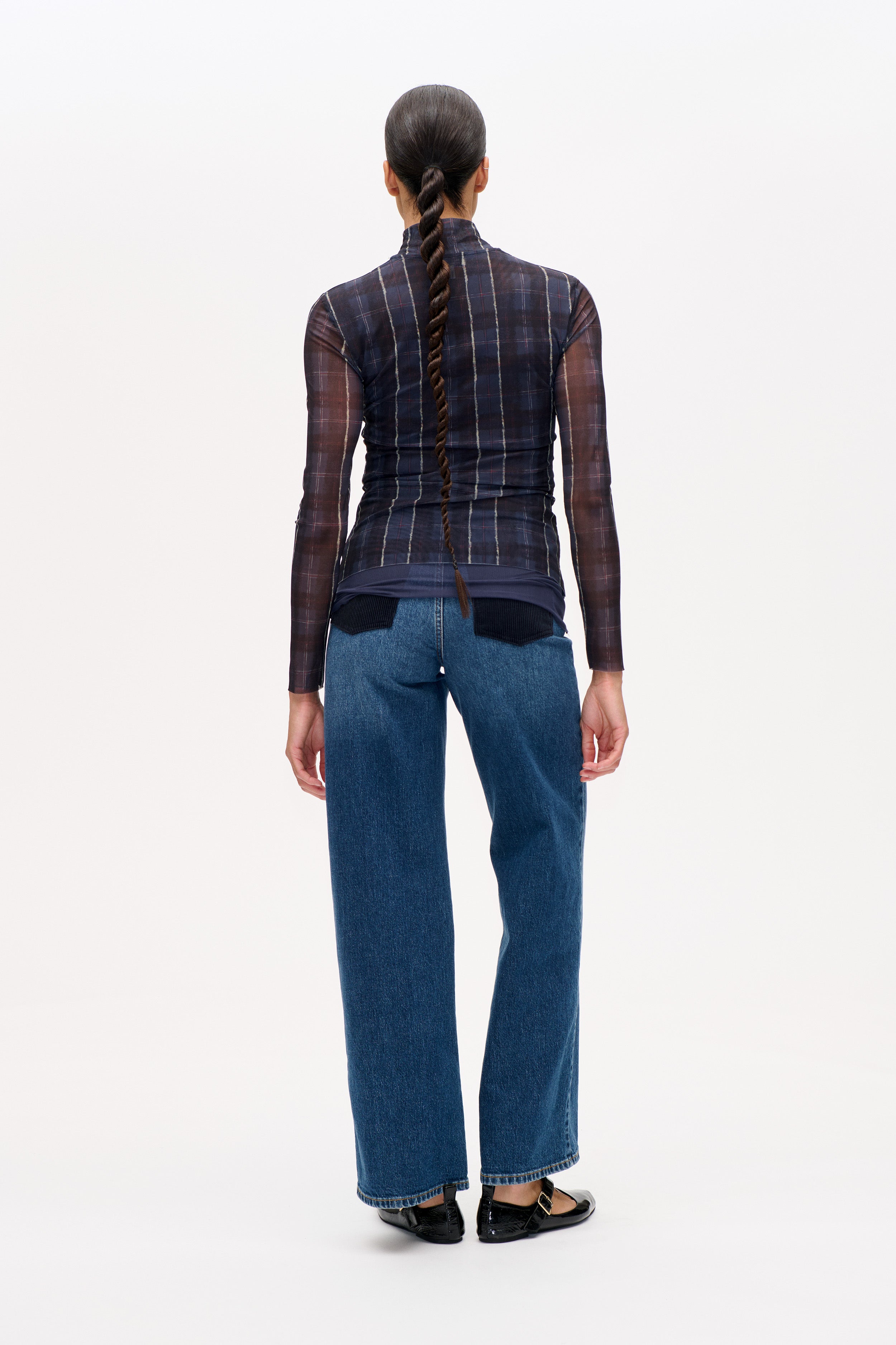 JODI TOP | Navy Check
