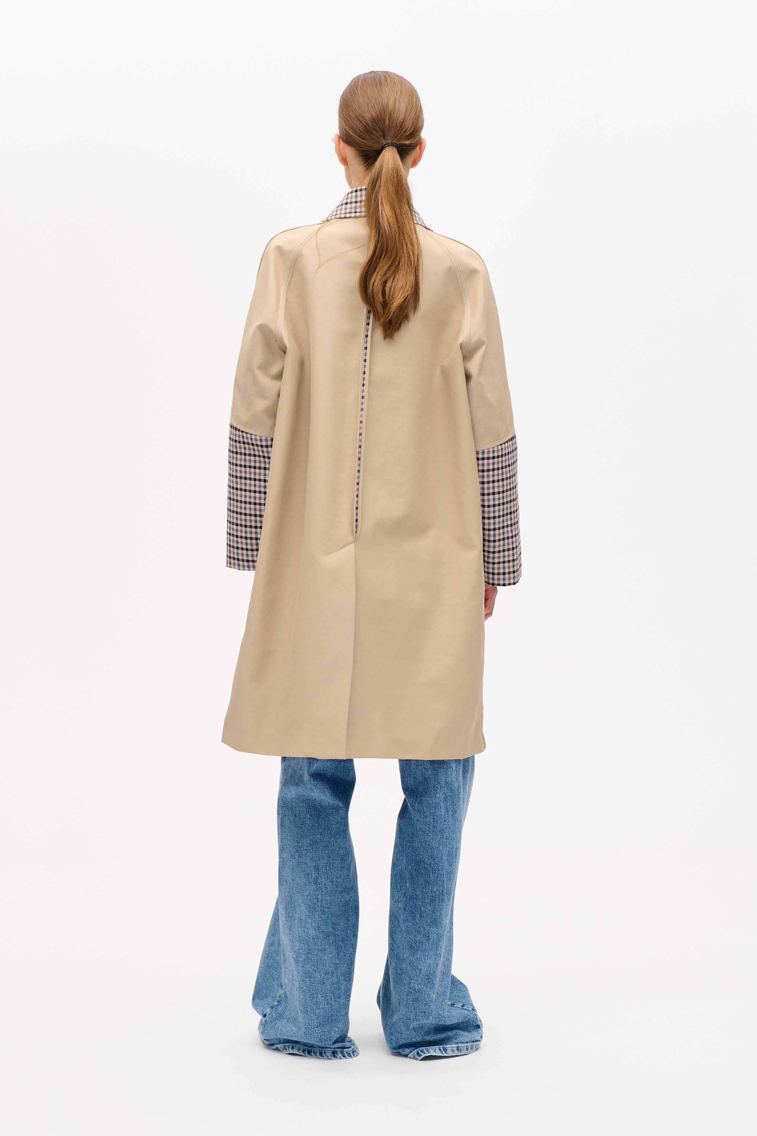 DONNIE COAT | Brown Camel Check