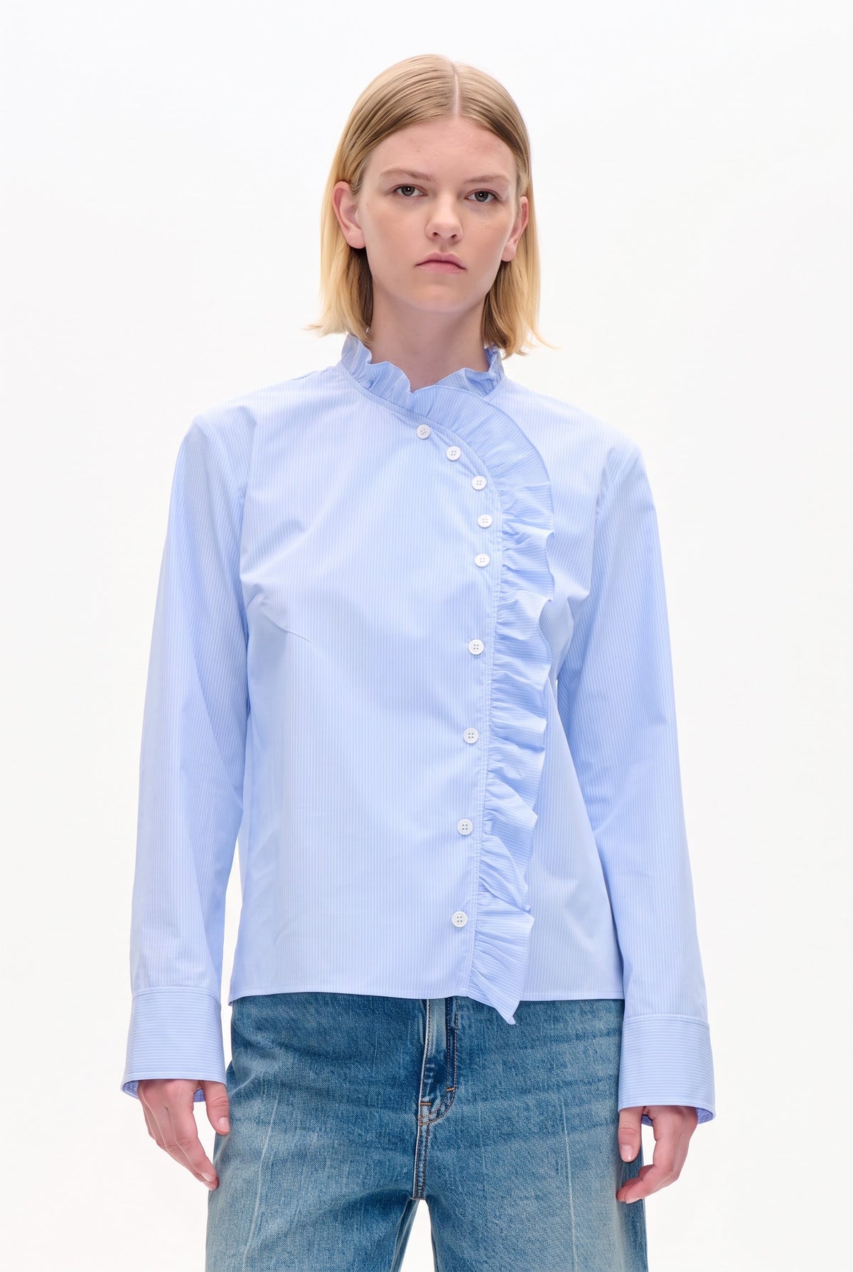 MELA BLUSE | Lyseblå Tern